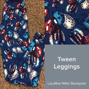 LuLaRoe Americana tween leggings